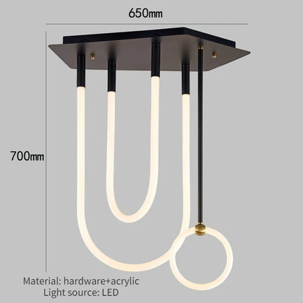Plafonnier minimaliste moderne pour intérieur et extérieur — LZ4X9J