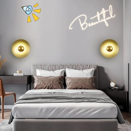 Applique murale LED ronde au design moderne pour décoration de luxe — LZ4X9T1