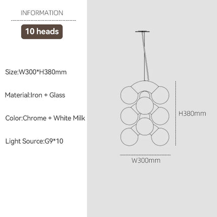 Lustre suspension créatif en forme de raisin style nordique vintage — LZ4X9B