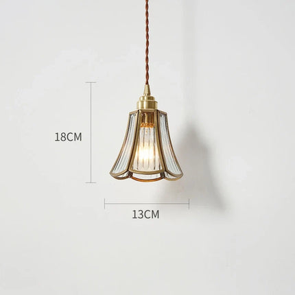 Suspension LED nordique en verre et cuivre moderne — LZ4X9T2