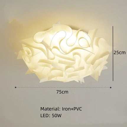 Plafonnier LED dimmable en forme de fleur avec télécommande en PVC — LZ4X7Q9