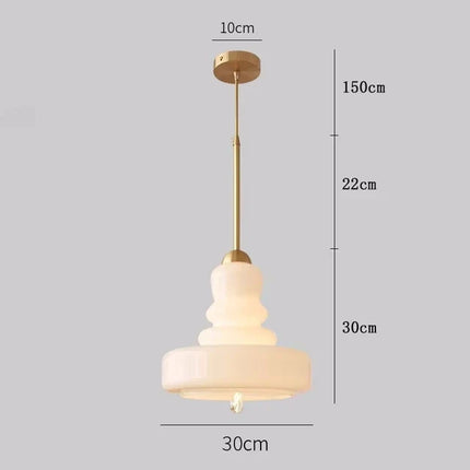 Suspension luminaire Bauhaus en verre pour cuisine et séjour — LZ4X9T2