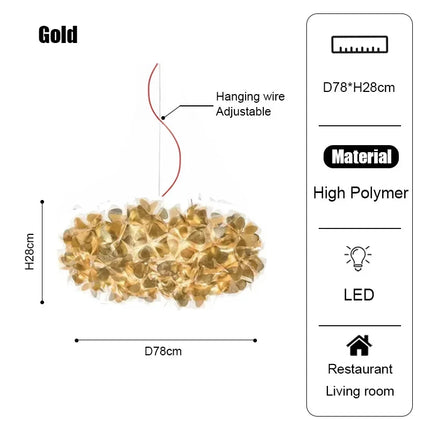 Lustre suspension LED Petal Lustre Italie pour plafond intérieur — LZ4X9P