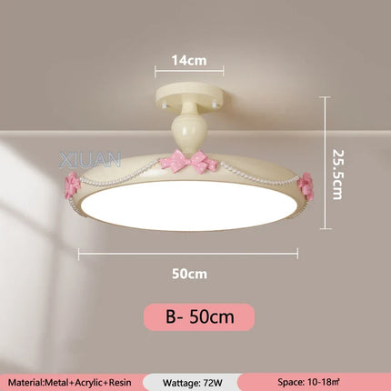 Plafonnier romantique en perles pour chambre de princesse — LZ4N7Q2