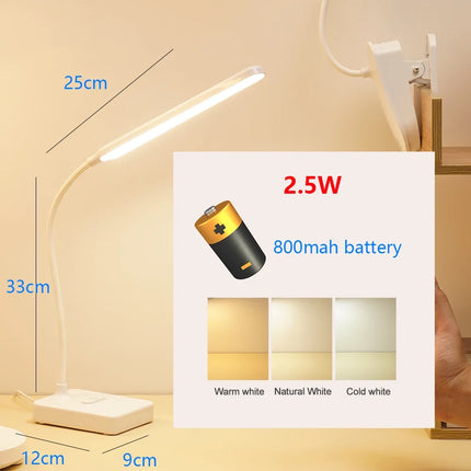 Lampe de bureau LED tactile à gradation avec port USB et protection des yeux — LZ4X9P2Q