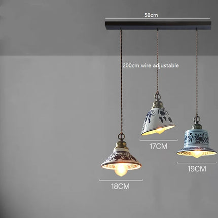 Suspension LED simple en céramique au design moderne — LZ4X9P