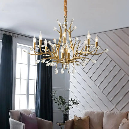 Lustre vintage en cristal pour éclairage intérieur élégant — LZ4X9P2