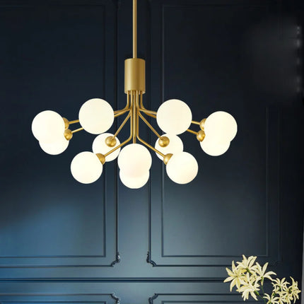 Lustre suspension en verre style nordique pour restaurant et salon — LZ4X9Q2N