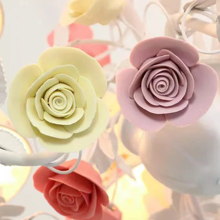 Lustre romantique à fleurs lumineuses pour chambre d’enfant princesse — LZ4X9T2