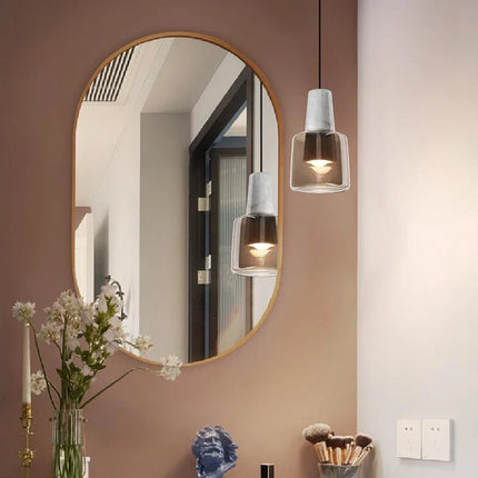 Lustre en marbre naturel style nordique pour bar et salon — LZ4X9T2