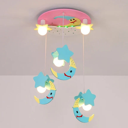 Plafonnier lune kawaii design scandinave pour chambre fille moderne — LZ4X9P