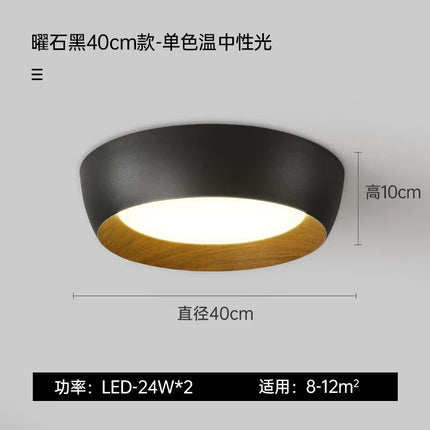 Plafonnier LED réglable en fer et bois style minimaliste italien — LZ4X9T2