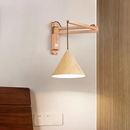 Applique murale pliable en bois style japonais nordique — LZ4X9T2