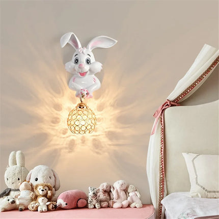 Applique murale lapin en résine au style pastoral pour décoration intérieure — LZ4G7XQ