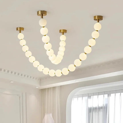 Lustre LED perles nordiques pour décoration intérieure — LZ7X9Q