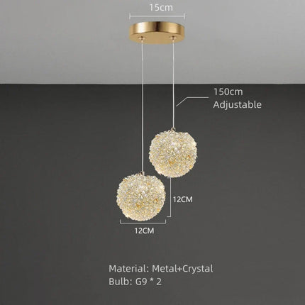 Suspension moderne en cristal avec cordon ajustable — LZ4X9P