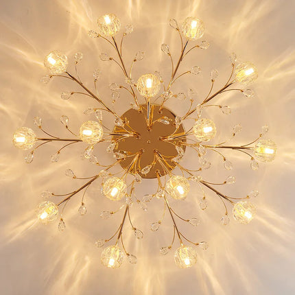 Lustre nordique en cristal et verre avec LED décorative — LZ4X9M