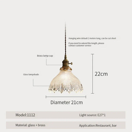 Suspension nordique en bois, verre et laiton au style rustique moderne — LZ4X9B