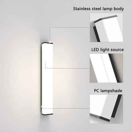 Applique murale LED étanche en acier inoxydable pour extérieur IP65 — LZ4X9B2