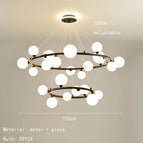 24 balles-noires / Boule en verre transparent / Blanc froid