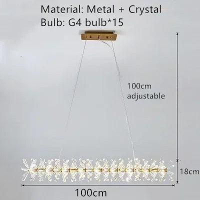 Suspension en cristal transparent pour décoration intérieure moderne — LZ4X9P