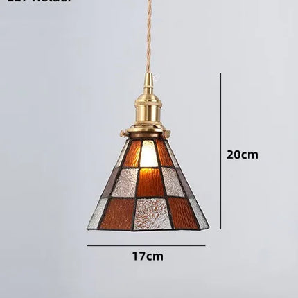 Suspension nordique en verre teinté et cuivre élégant — LZ4X9P