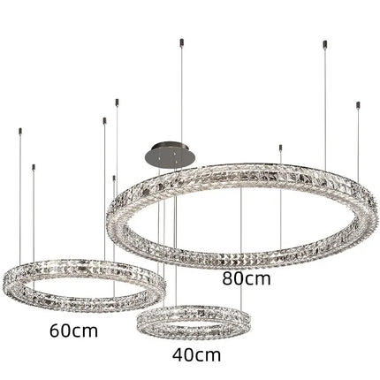 Lustre transparent en cristal LED pour décoration intérieure moderne — LZ4X9Q7N