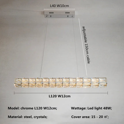 Lustre moderne LED en cristal K9 pour décoration intérieure — LZ4X9M