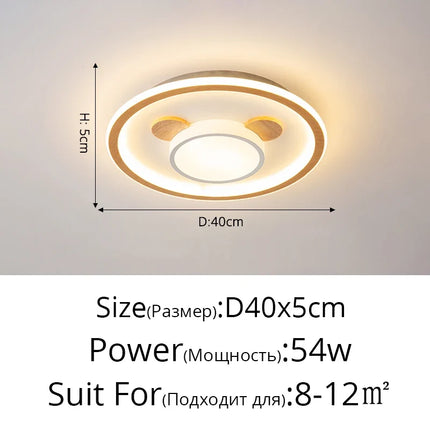 Plafonnier LED nordique décoratif style dessin animé — LZ4X9J