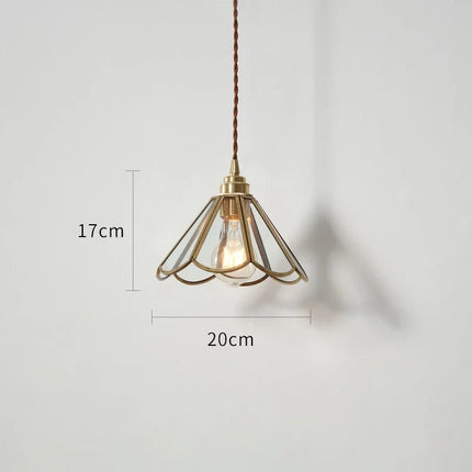Suspension LED nordique en verre et cuivre moderne — LZ4X9T2