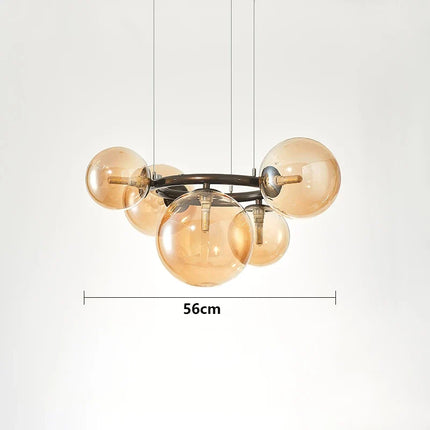 Lustre suspension en verre à bulles style nordique pour intérieur — LZ4X9P2