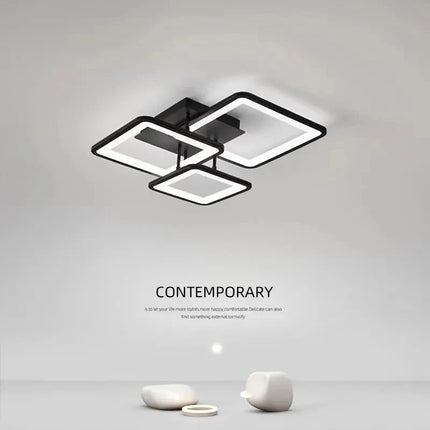Plafonnier LED moderne noir pour éclairage intérieur — LZ4X9P