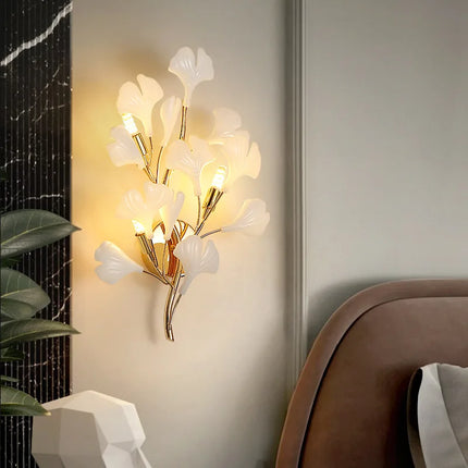 Applique murale en céramique décorée de fleurs romantiques — LZ7QX2