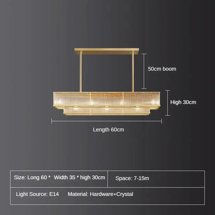 Lustre circulaire rétro en cristal pour décoration intérieure — LZ4X9M