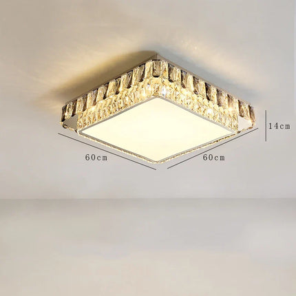 Plafonnier LED rond en cristal de luxe moderne — LZ4X9P2Q