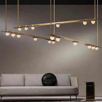 Lustre LED suspension en verre style art déco — LZ4F7Q1