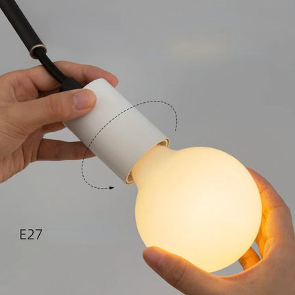 suspension boule de verre en cuir de luxe moderne
