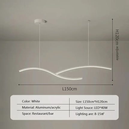 Suspension intérieure moderne en acrylique au design élégant — LZ7XQ2