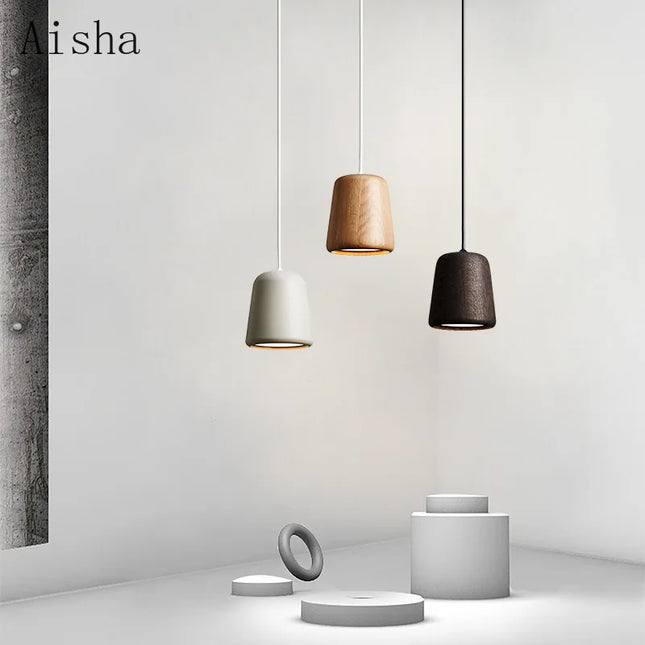 Suspension nordique en bois massif au design minimaliste pour intérieur — LZ4X9T