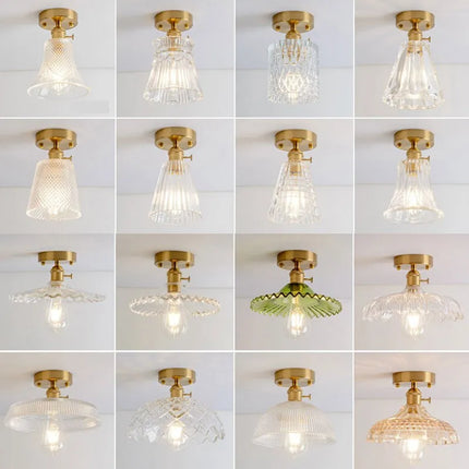 Lustre vintage japonais en verre pour balcon et entrée — LZ4M9Q2