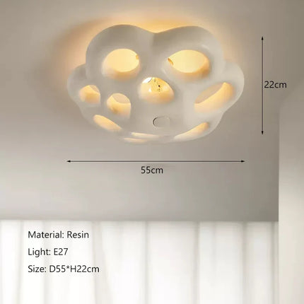 Plafonnier LED moderne style nordique Wabi Sabi avec motif fleur — LZ4X9T2