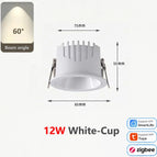 Coupe B blanche 12W / Zigbee 3.0 (Tuya)
