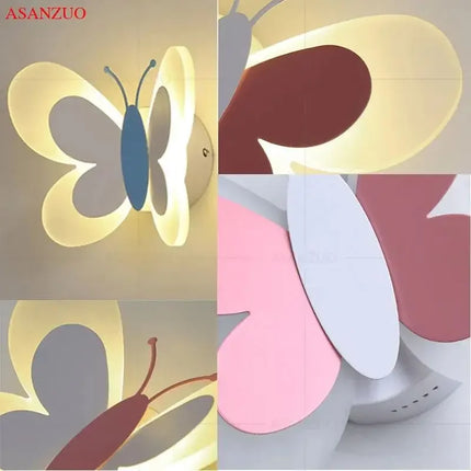 Applique murale LED papillon décorative pour chambre enfant — LZ4X9T2