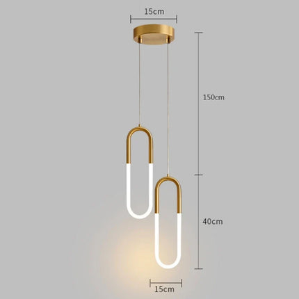 Suspension Anneau suspendu en or LED