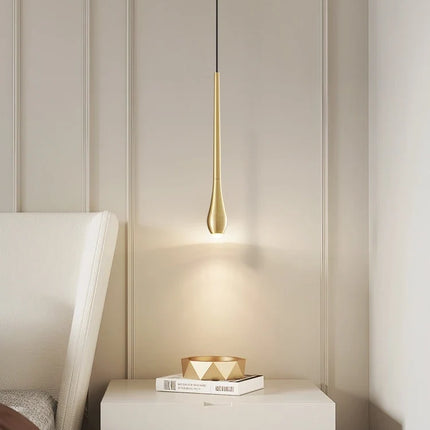Suspension décorative en cuivre forme goutte d'eau moderne — LZ4T9X