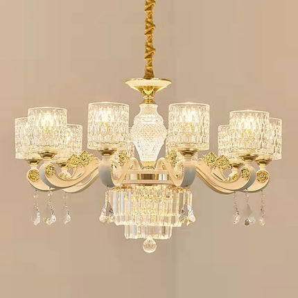 Lustre en verre cristal au design moderne pour intérieur élégant — LZ4X9B