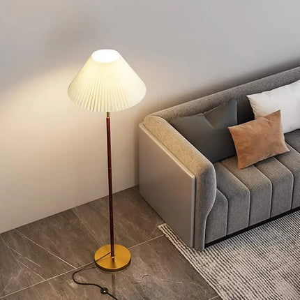 Lampadaire LED nordique avec abat-jour en tissu pour intérieur — LZ4X9P