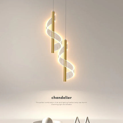 Suspension LED design en forme de S pour décoration intérieure — LZ4XJ9