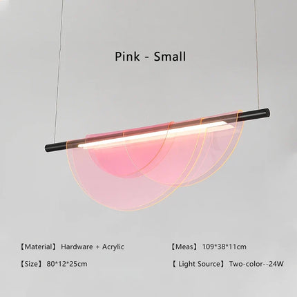 Lustre suspension LED demi-cercle au design minimaliste — LZ4X9P