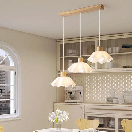 Lustre suspension en bois pour décoration intérieure moderne — LZ4X9P
